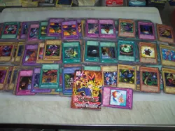 1996 Yu Gi Oh Konami 870 Cards (122 With Plastic Sleeves+ Game Book - Image 2