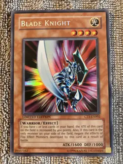 Yugioh Blade Knight CT1-EN002 NM Super Rare Misprint Error Limited LP - Image 1