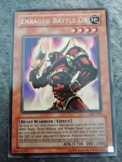 Yugioh - Enraged Battle Ox - IOC-25TH-EN070 Rare English - Beast Warrior - EX+ - Image 1