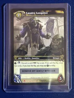 World of Warcraft TCG Landro Longshot Unique Ally Azeroth Loot Scratch-off Card - Image 5