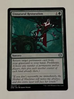 MTG Unnatural Restoration - Phyrexia: All Will Be One LP - Image 1