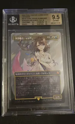 Yuna Grand Summoner Surge Foil Borderless Card Final Fantasy JPN BGS 9.5 Graded - Image 1