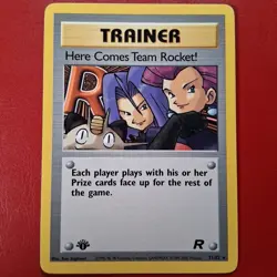 Here Comes Team Rocket! 71/82 Team Rocket Regular First Edition Pokemon Card Lp - Image 1