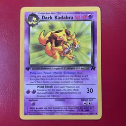 Dark Kadabra 39/82 Team Rocket Regular First Edition Pokemon Card - Image 1
