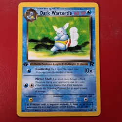 Dark Wartortle 46/82 Team Rocket Regular First Edition Pokemon Card LP - Image 1