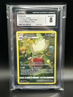 2022 Roserade TG02/TG30 SWSH Lost Origin CGC 8 Trainer Gallery Holo Pokemon - Image 1