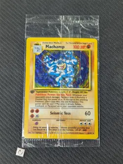 Machamp 8/102 - Base Set 1st Edition Sealed Holo Rare Pokemon TCG NM - Image 1