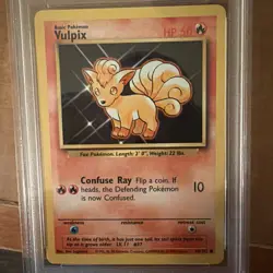 1999 POKEMON GAME BASE SET 68 VULPIX PSA 10 GEM MINT - Image 4