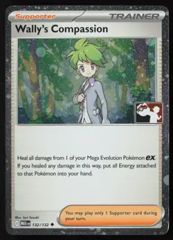 Pokemon Wally's Compassion - 132/132 Prize Pack Series 8 Holo Pack Fresh - NM - Image 1