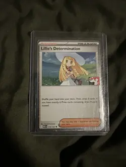 Lillie's Determination Holo Pokemon Prize Pack Series 8 Promo Pokemon Card NM/LP - Image 1