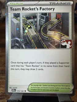 Team Rocket's Factory (Cosmos Holo) Pokemon Prize Pack Series 8 DRI 173/182 💎 - Image 1