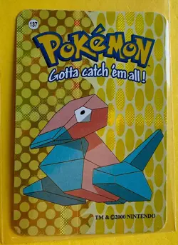 🔥 PORYGON Pokemon Pocket Monsters Japanese Vending Prism Sticker LP Holo FOIL - Image 1