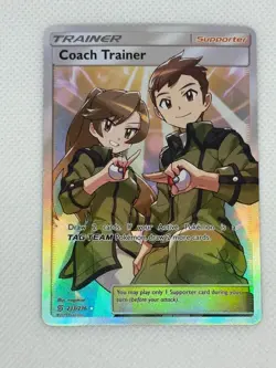 Coach Trainer Full Art 233/236 Ultra Rare Holo SM Unified Minds Pokemon TCG NM - Image 1