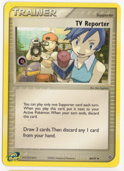 TV Reporter 88/97 Dragon TRAINER Pokemon Card - Image 1