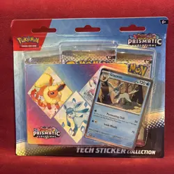 Pokemon TCG Prismatic Evolutions Tech Sticker Collection 2x slight damage - Image 2