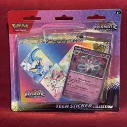 Pokemon TCG Prismatic Evolutions Tech Sticker Collection 2x slight damage - Image 3