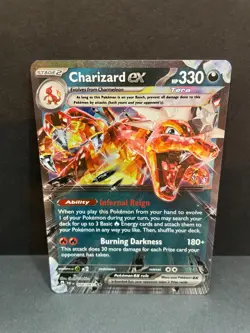 Pokemon TCG Charizard EX 054/091 SV04.5 Paldean Fates Double Rare NM Condition - Image 1