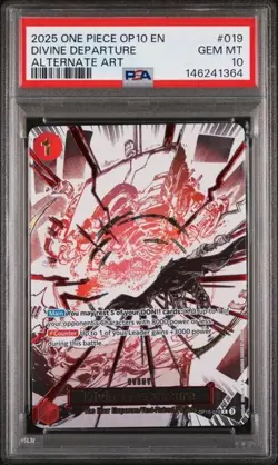 2025 ONE PIECE OP10 ROYAL BLOOD - DIVINE DEPARTURE OP10-019 ALT ART - PSA 10 - Image 1