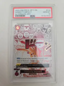One Piece Honesty Impact Op11-018 Alternate Art Psa 10 - Image 1