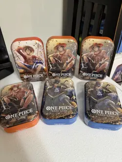 One Piece Tin Pack Set Vol 2 Lot of 6 - TS-02 OP-13 - Factory Sealed - Image 1