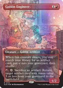 MTG English Goblin Engineer (Galaxy Foil) NM Foil Secret Lair - Image 1
