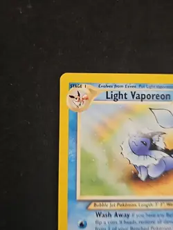 Pokemon TCG Light Vaporeon Neo Destiny Card 52/105 Unlimited Uncommon, LP - Image 2