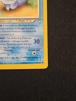 Pokemon TCG Light Vaporeon Neo Destiny Card 52/105 Unlimited Uncommon, LP - Image 4