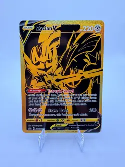 Zacian V SWSH076 NM Full Art Promo Rare Pokemon Card - Image 1