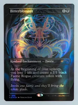 Bitterblossom (Double Rainbow FOIL) #1898 | NM FOIL | SLD Secret Lair Magic MTG - Image 1