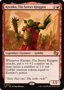 Krenko, Tin Street Kingpin 572 | Near Mint | J25 Foundations Jumpstart Magic MTG - Image 1