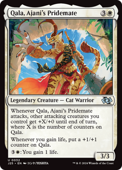 Qala, Ajani's Pridemate (ANIME) 32 Near Mint J25 Foundations Jumpstart Magic MTG - Image 1