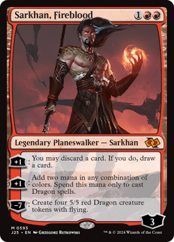 Sarkhan, Fireblood 593 | Near Mint | J25 Foundations Jumpstart Magic MTG - Image 1