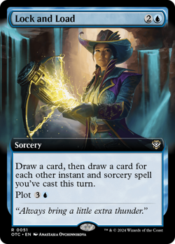 Lock and Load (EXTENDED ART) 51 Near Mint NM OTC Outlaws Commander Magic MTG - Image 1