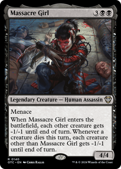 Massacre Girl 140 | Near Mint NM | OTC Outlaws of Thunder Junction Magic MTG - Image 1