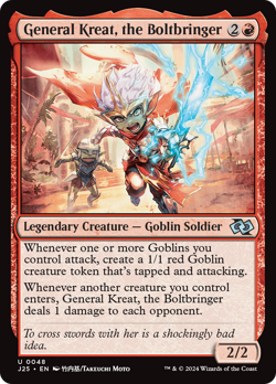 General Kreat, the Boltbringer (ANIME) 48 NM J25 Foundations Jumpstart Magic MTG - Image 1