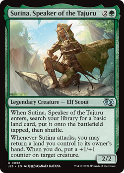 Sutina, Speaker of the Tajuru (ANIME) 56 NM J25 Foundations Jumpstart Magic MTG - Image 1