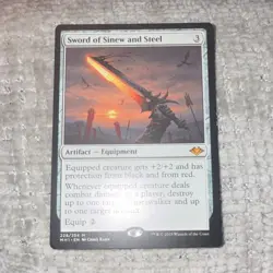 Magic: The Gathering Sword of Sinew and Steel Equipment Modern Horizons Mythic … - Image 1