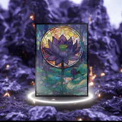 NEW LOT OF 10 Packs (100 ct) MTG Stained Glass Lotus Matte Art Card Sleeves - Image 3