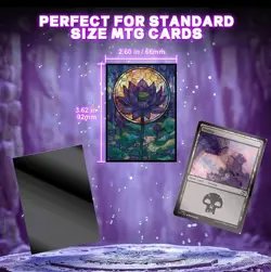 NEW LOT OF 10 Packs (100 ct) MTG Stained Glass Lotus Matte Art Card Sleeves - Image 4