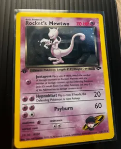 Pokemon Rocket's Mewtwo First Edition 14/132 Gym Challenge Holo - Image 1