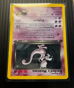 Pokemon Rocket's Mewtwo First Edition 14/132 Gym Challenge Holo - Image 4
