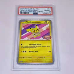 2024 Pokemon Indonesia IDN Promo PIKACHU Batik #190/SV-P Journey Stamp PSA 10!! - Image 1