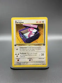 (1st Edition) Porygon 48/82 Team Rocket Vintage Pokemon Cards WoTc (DMG) - Image 1