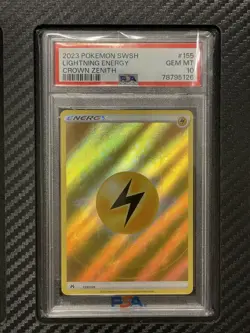 2023 PSA 10 Lightning Energy Textured #155 Pokemon TCG SWSH Crown Zenith - Image 1