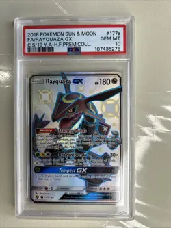 FA/Rayquaza GX 2018 Pokemon Sun & Moon C.S. '19 Y.A-H.F.PREM.COLL PSA 10 (CBR) - Image 1