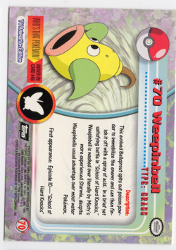 Weepinbell #70 Holofoil TV Animation Edition Pokemon Card - Image 2