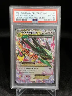 Pokemon TCG M Rayquaza EX Celebrations Card 76/108 PSA 10 - Image 1