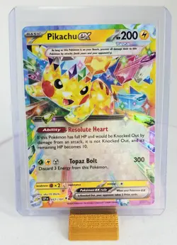 Pokemon TCG Pikachu EX Surging Sparks Ultra Rare Card 057/191 English NM - Image 1