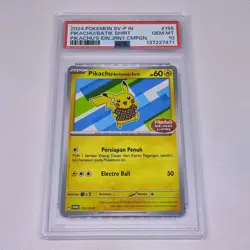 2024 Pokemon Indonesia IDN Promo PIKACHU Batik #155/SV-P Journey Stamp PSA 10!! - Image 1