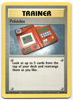 Pokedex 087/102 Base Set Pokemon Card Vintage WOTC | LP - Image 1
